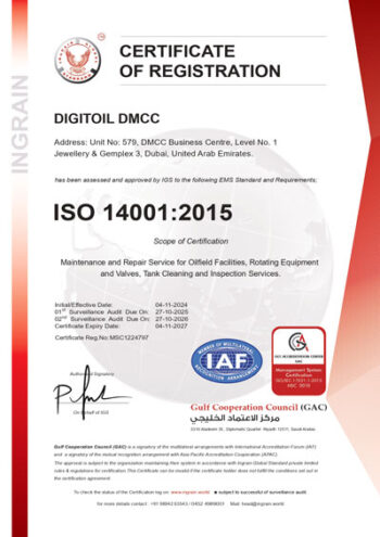 ISO 14001:2015 DIGITOIL DMCC